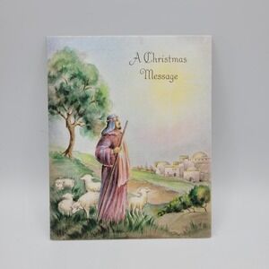 Vintage‎ Hallmark Christmas Card A Christmas Message Nativity Signed